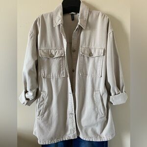 H&M Women’s Beige Denim Top/Jacket